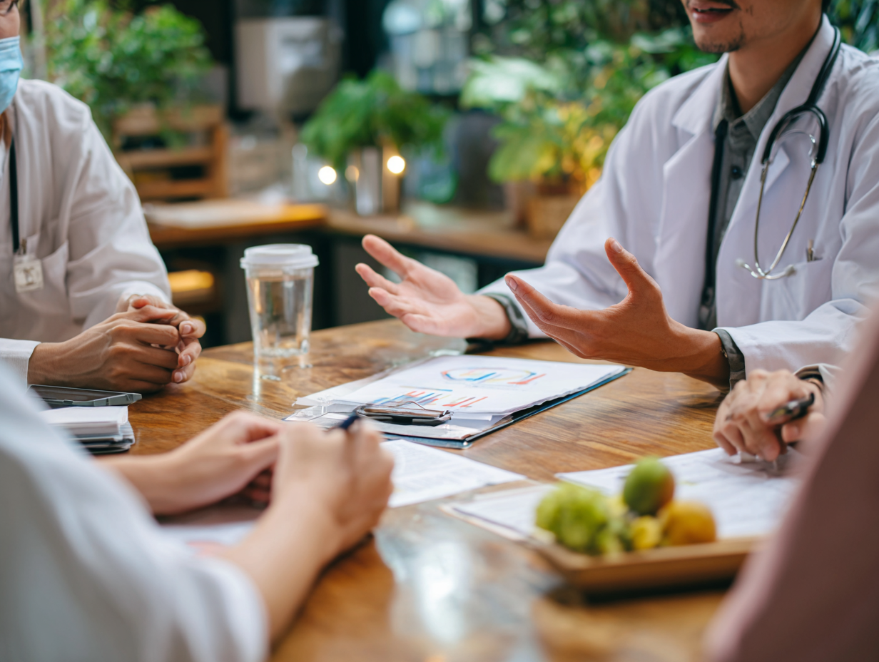 Команда фахівців prunadisk обговорює індивідуальний план клієнта